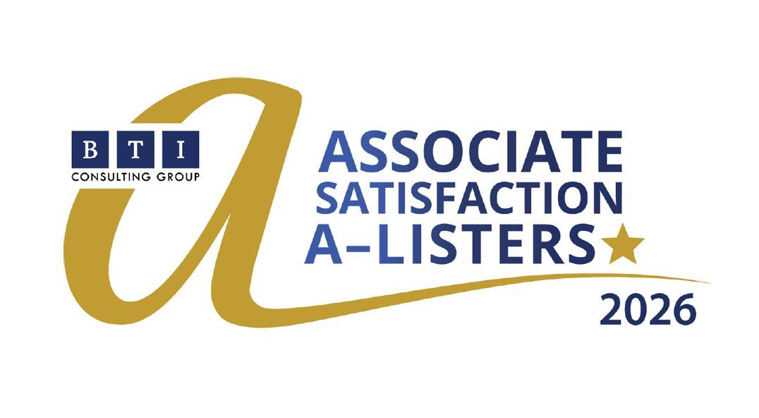 2026 BTI Associate Satisfaction A-Listers logo.
