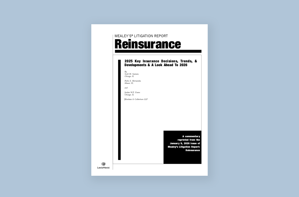 2025 Key Insurance Developments and Trends for 2026