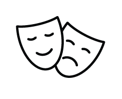 Happy face sad face icon for Community page.