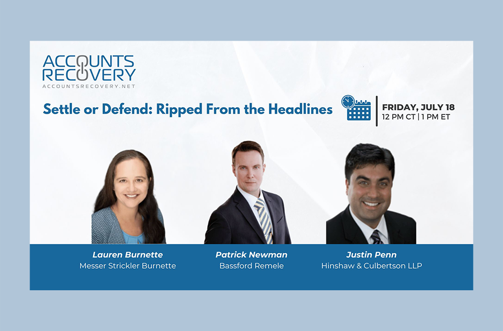 Justin Penn Presents on "Settle or Defend" Strategies in AccountsRecovery.net Webinar