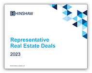 Link to Hinshaw's Representative Real Estate Deals