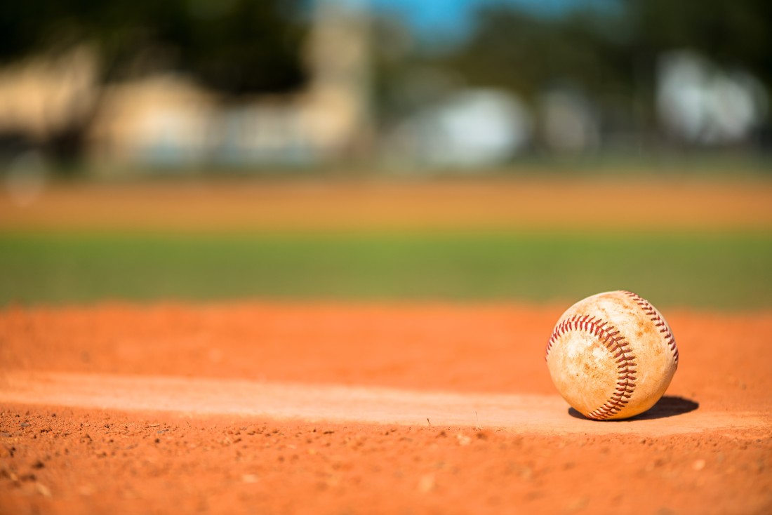 Baseball on Pitcher's Mound