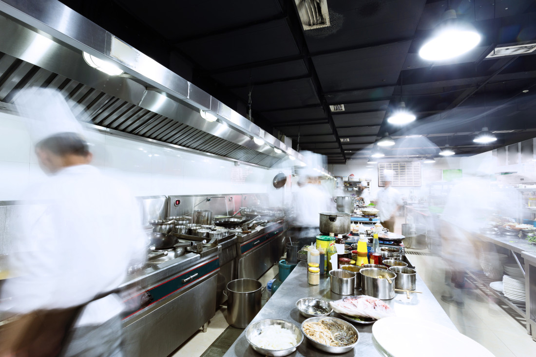 Busy Chefs in Kitchen