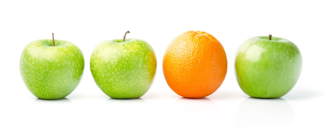 Orange Among Green Apples