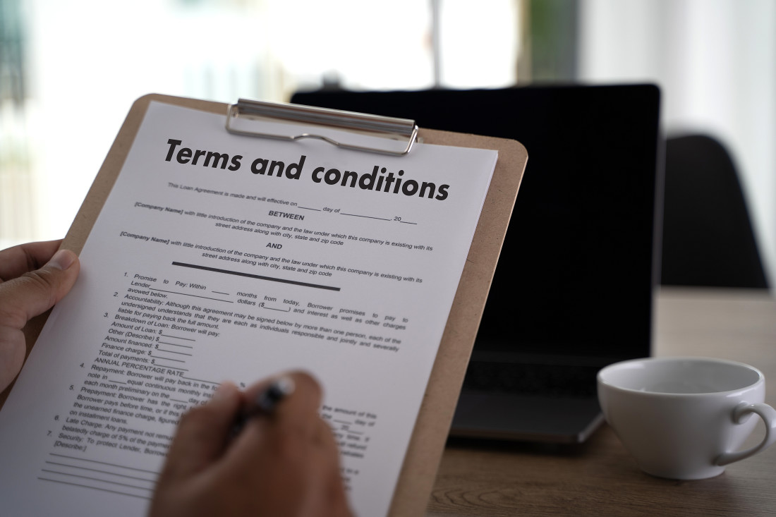Signing Terms and Conditions Document
