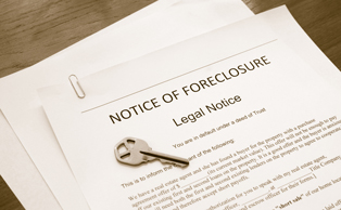 Notice of Foreclosure Papers with a Key